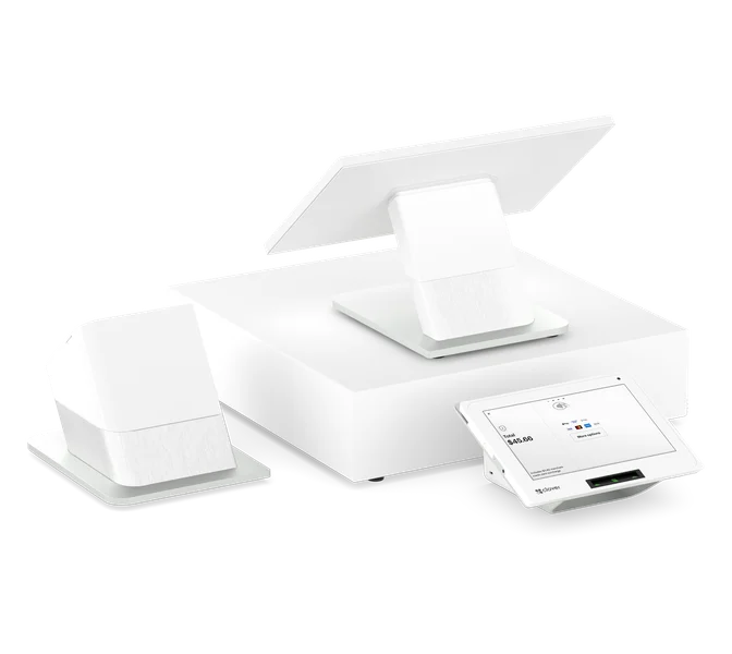 Clover Station Duo merchant display, customer display, and printer